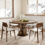 Goblet-shaped Base Round Kitchen Table For 4/6/8 - image 6