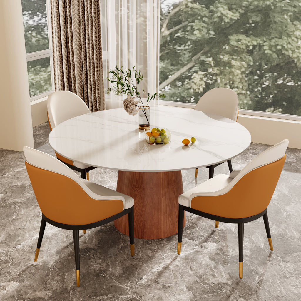 Amber Duo Back Dining Chair – Cream & Sunset Orange - image 6