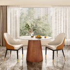 Amber Duo Back Dining Chair – Cream & Sunset Orange - image 4