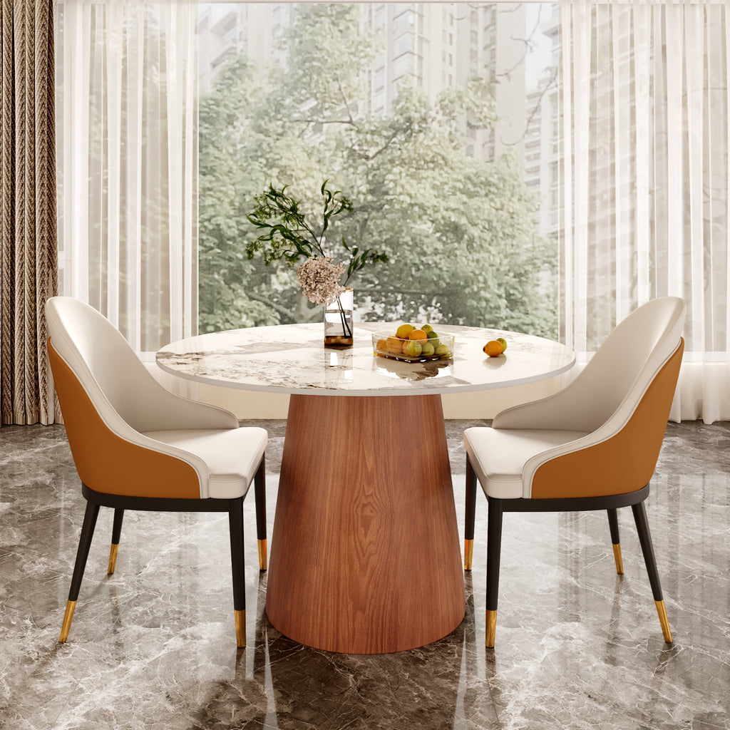 Amber Duo Back Dining Chair – Cream & Sunset Orange - image 5