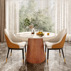 Amber Duo Back Dining Chair – Cream & Sunset Orange - image 5