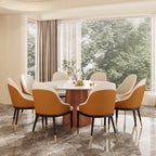 Amber Duo Back Dining Chair – Cream & Sunset Orange - image 9