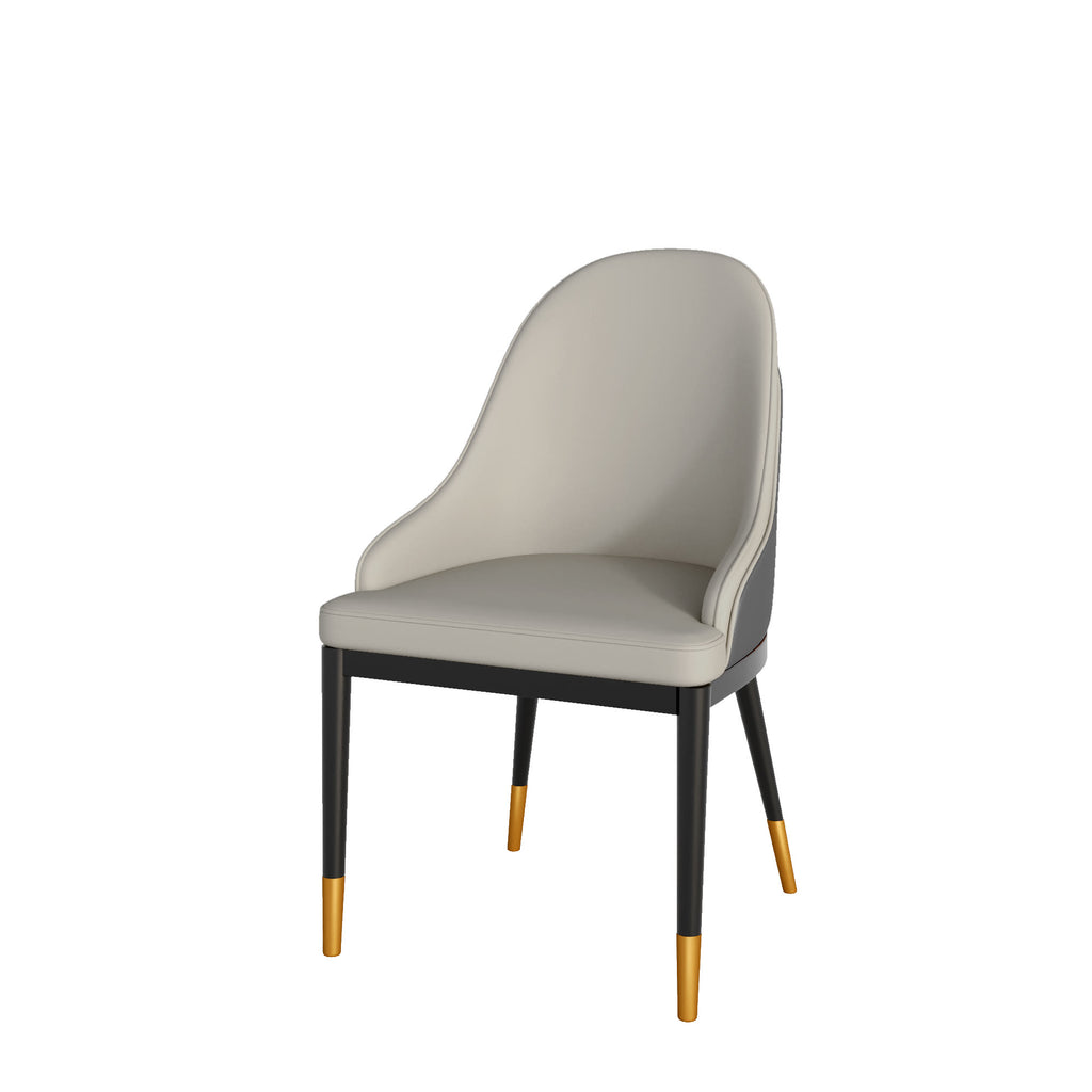 Midnight Duo Back Dining Chair – Light Grey & Deep Charcoal - image 1