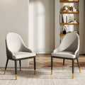 Midnight Duo Back Dining Chair – Light Grey & Deep Charcoal - 2x Chairs - image 0