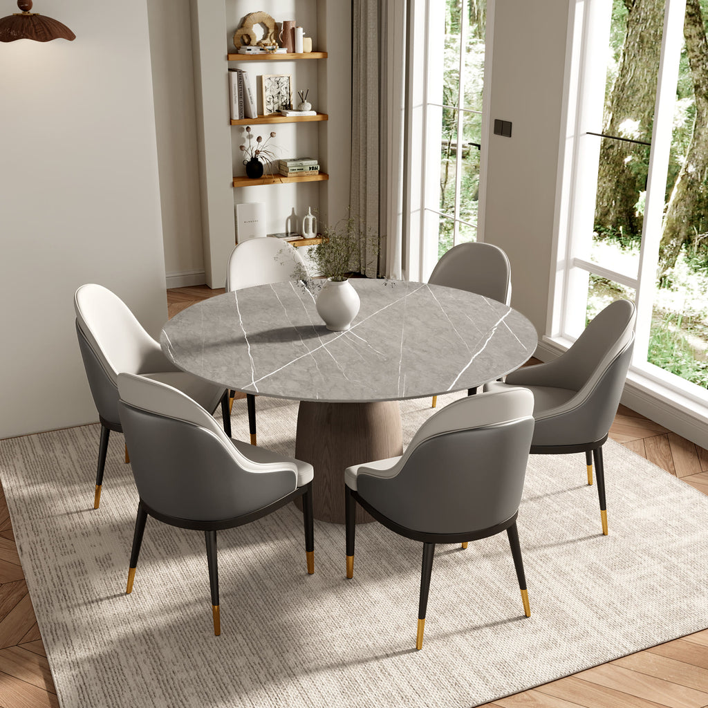 Midnight Duo Back Dining Chair – Light Grey & Deep Charcoal - image 8