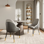 Midnight Duo Back Dining Chair – Light Grey & Deep Charcoal - image 6