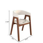 Crescent Wrap Dining Chair – Cream & Walnut - image 9