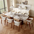 Crescent Wrap Dining Chair – Cream & Walnut - image 7