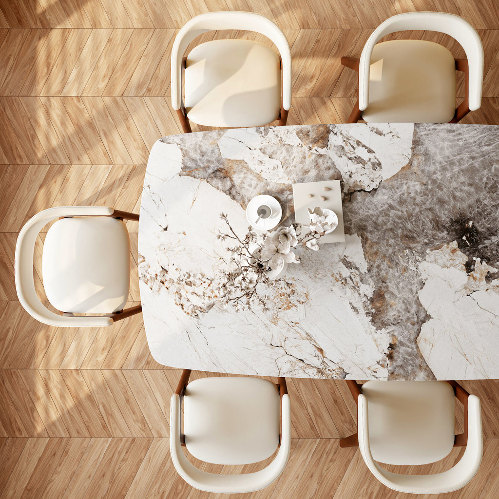 Crescent Wrap Dining Chair – Cream & Walnut - image 8