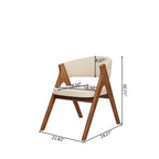Fan Crest Dining Chair – Cream & Walnut - image 7