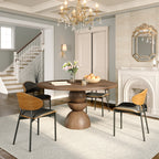 Mira Dark Walnut Solid Wood Pedestal Round Dining Table - image 23