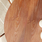 Calyx Red Walnut Solid Wood Pedestal Round Dining Table  - image 27