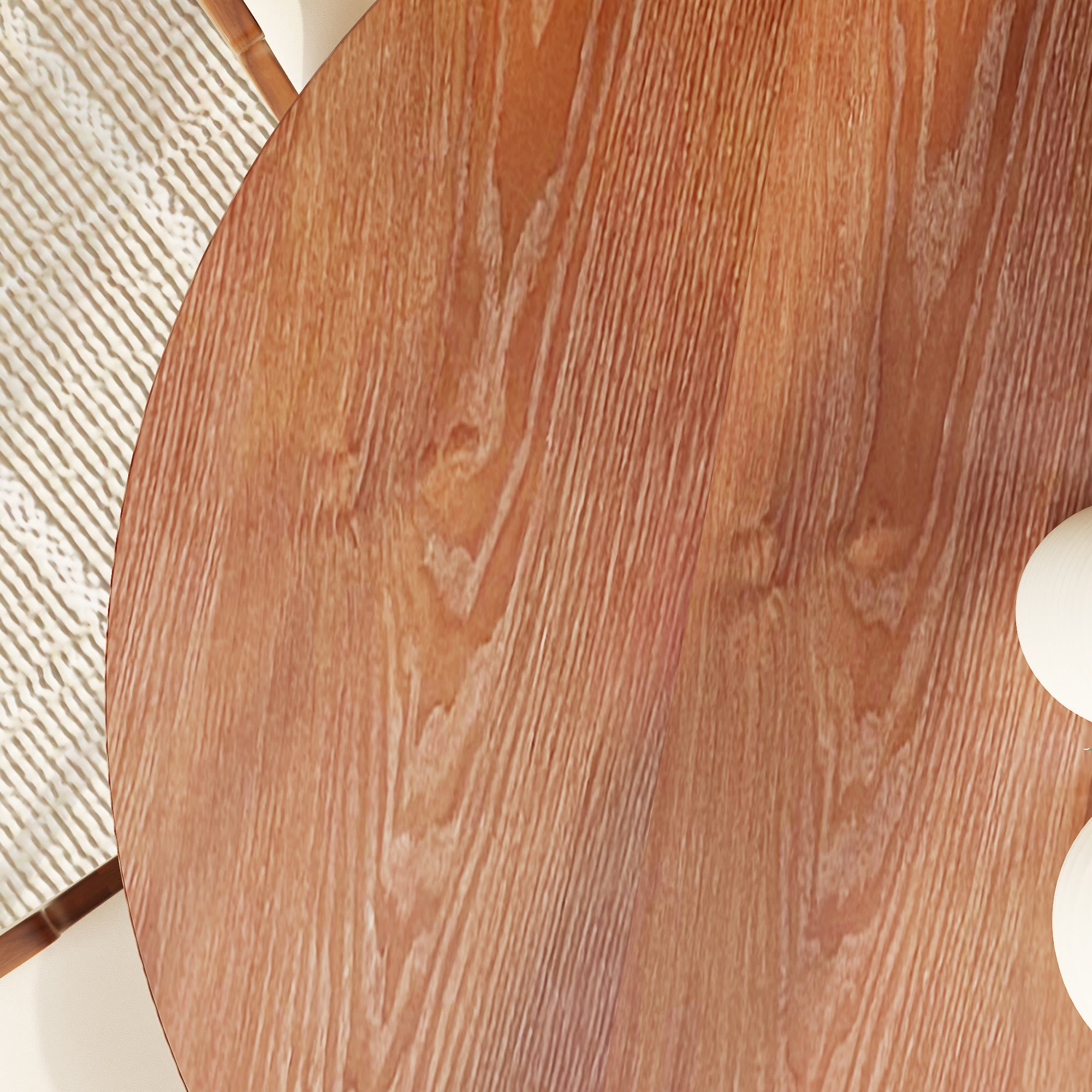 Calyx Red Walnut Solid Wood Pedestal Round Dining Table  - image 27
