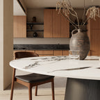 Calen Black Solid Wood Pedestal Round Dining Table  - image 23
