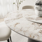 Calen Black Solid Wood Pedestal Round Dining Table With Lazy Susan - image 9