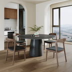 Calen Black Solid Wood Pedestal Round Dining Table With Lazy Susan - image 43