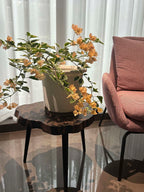 Carbonized Solid Ginkgo Wood Tripod Side Table - image 9