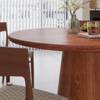 Calen Walnut Solid Wood Pedestal Round Dining Table  - image 20