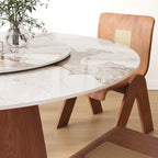 Calen Walnut Solid Wood Pedestal Round Dining Table With Lazy Susan - image 15