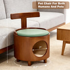 Solid Wood Enclosed Cats Beds & Portable Kitty House with Removable Washable Cushion - image 12