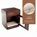 Solid Wood Cat Bed & Nightstand with Drawer - image 3