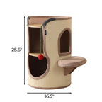 Sisal Wooden Cat Tree & Pet House Combo With Scratching Sisal Board Cat Ball - image 13