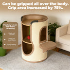 Sisal Wooden Cat Tree & Pet House Combo With Scratching Sisal Board Cat Ball - image 10
