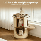 Sisal Wooden Cat Tree & Pet House Combo With Scratching Sisal Board Cat Ball - image 11