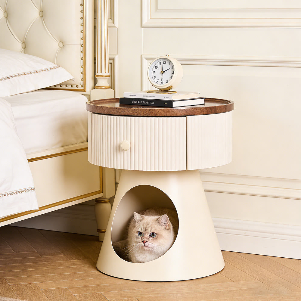 Multi-functional End Table Cat Home With Drawer - image 3