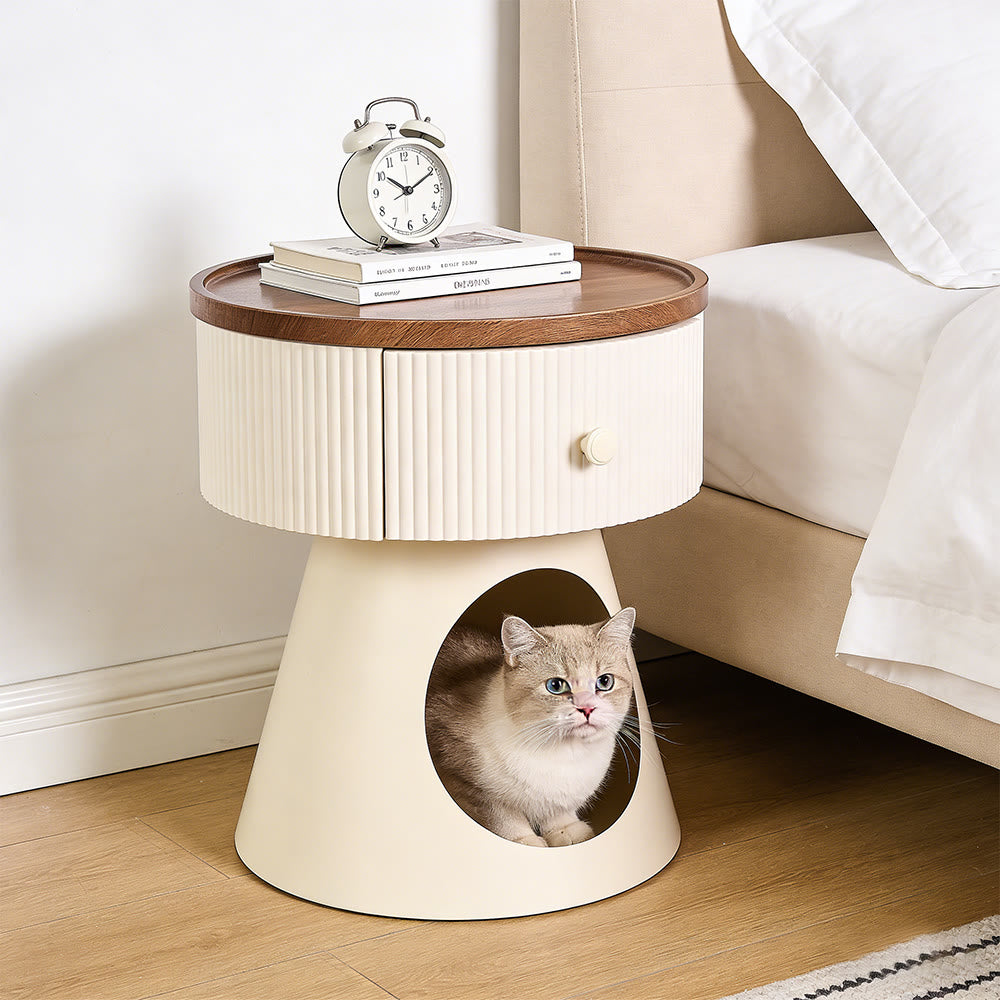 Multi-functional End Table Cat Home With Drawer - image 4