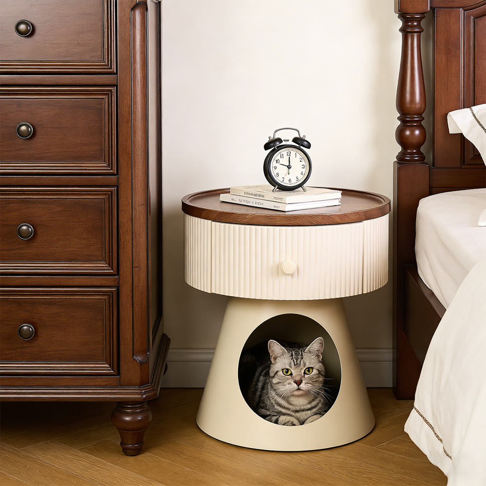 Multi-functional End Table Cat Home With Drawer - image 1