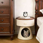 Multi-functional End Table Cat Home With Drawer - image 1