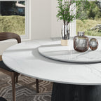Calen Black Solid Wood Pedestal Round Dining Table  - image 66