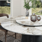 Calen Black Solid Wood Pedestal Round Dining Table  - image 63