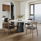 Calen Black Solid Wood Pedestal Round Dining Table  - image 93