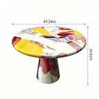Hand-Painted Artistic Solid Wood Round Dining Table - image 16