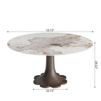Liora Dark Walnut Round Solid Wood Pedestal Dining Table  - image 28