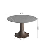 Liora Dark Walnut Round Solid Wood Pedestal Dining Table  - image 47