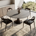 Liora Dark Walnut Round Solid Wood Pedestal Dining Table  - image 45