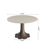 Liora Dark Walnut Round Solid Wood Pedestal Dining Table  - image 53