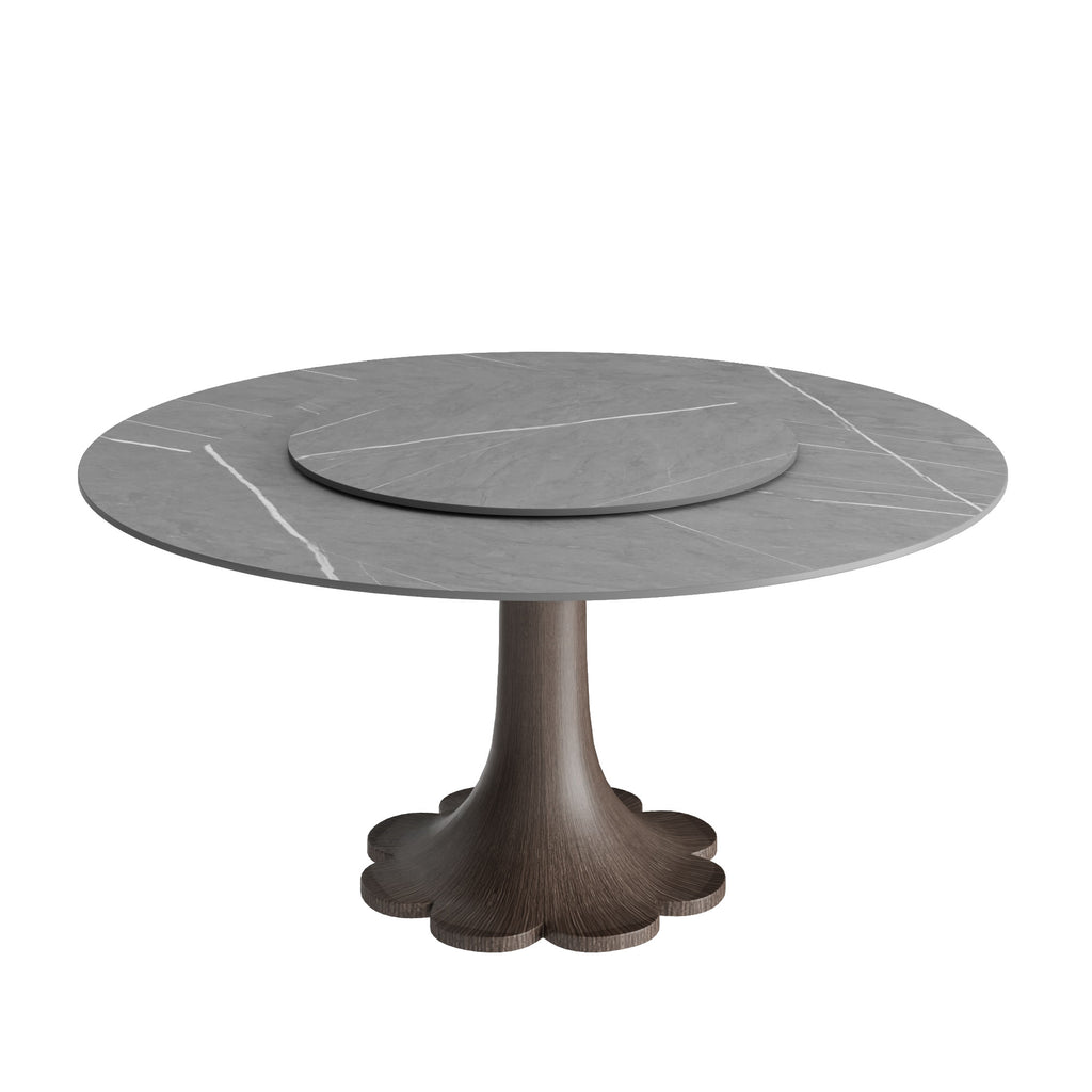 Liora Dark Walnut Round Solid Wood Pedestal Dining Table  - image 78