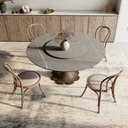 Liora Dark Walnut Round Solid Wood Pedestal Dining Table  - image 80