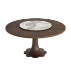 Liora Dark Walnut Round Solid Wood Pedestal Dining Table  - image 95