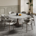 Liora Dark Walnut Round Solid Wood Pedestal Dining Table  - image 122