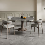 Liora Dark Walnut Round Solid Wood Pedestal Dining Table  - image 115