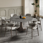 Liora Dark Walnut Round Solid Wood Pedestal Dining Table  - image 116