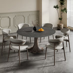 Liora Dark Walnut Round Solid Wood Pedestal Dining Table  - image 128