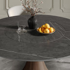 Liora Dark Walnut Round Solid Wood Pedestal Dining Table  - image 126
