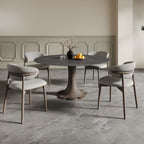Liora Dark Walnut Round Solid Wood Pedestal Dining Table  - image 127