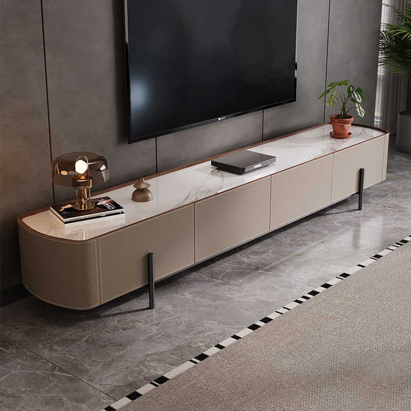 Multifunctional Saddle Leather Tv Stand - image 3